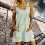 Nathalie – pruhované letní plážové šaty