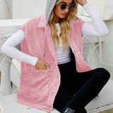 Kyverra - Womens Hooded Denim Waistcoat With Distressed Look