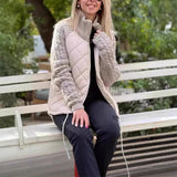 Velmiria – Women’s Zip Up Quilted Jacket With Roll Neck