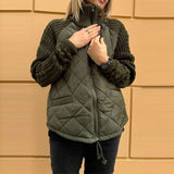Velmiria – Women’s Zip Up Quilted Jacket With Roll Neck