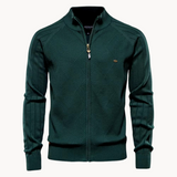 Ravello – Zip Knit Cardigan With Stand Collar