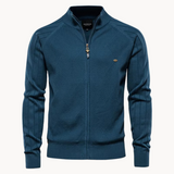 Ravello – Zip Knit Cardigan With Stand Collar