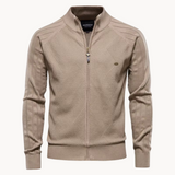Ravello – Zip Knit Cardigan With Stand Collar