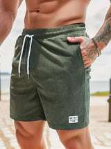 Marvello - Mens Swim Shorts With Elastic Waist Drawstring