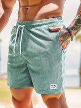 Marvello - Mens Swim Shorts With Elastic Waist Drawstring