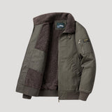Corvein – Men’s Fleece Bomber Jacket with Zip