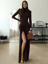 Lunarie - Ruched Elegant Maxi Dress