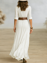 Chlorelle – Bohemian Button Front Maxi Dress
