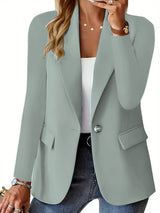 Elsinora – Women’s Single Button Blazer With Classic Lapel