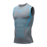 Men's Slimming Compression Tank Top with Postural Support and Breathable Fabric