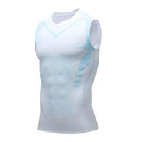 Men's Slimming Compression Tank Top with Postural Support and Breathable Fabric