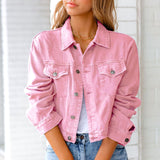 Elvarra - Solid Colour Denim Jacket