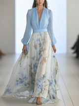 Arista – Floral Chiffon Maxi Dress Women