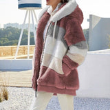 Faylura – Women’s Soft Plush Fluffy Hooded Cardigan