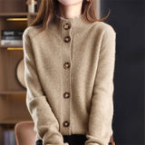 Elanara – Women’s Cashmere Button-Up Cardigan