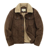 Levanor – Men’s Corduroy Jacket with Shearling Collar