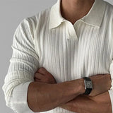 Marcellan – Men’s Long Sleeve Polo Knit Jumper