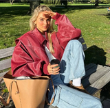 Valerique - Red Oversized Womens Jacket