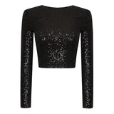 Alessia - Sequin Cropped Top