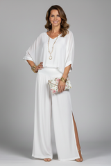 Viviane - Womens Chiffon Two Piece Wide Leg Set