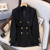 Aurevina – Double Breasted Blazer With Gold Buttons