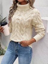 Avalyne – Women’s Cable Knit Turtleneck Jumper