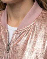 Almira - Shiny Womens Bomber Jacket With Zip
