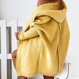 Thalora – Women’s Long Hooded Knit Cardigan