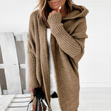 Thalora – Women’s Long Hooded Knit Cardigan