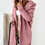 Thalora – Women’s Long Hooded Knit Cardigan