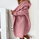 Thalora – Women’s Long Hooded Knit Cardigan