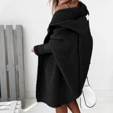 Thalora – Women’s Long Hooded Knit Cardigan