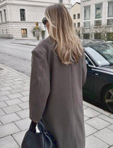 Elvoura – Women’s Double-Breasted Maxi Coat