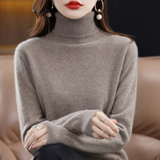Elvarise - Womens Cashmere Turtleneck Knit Sweater