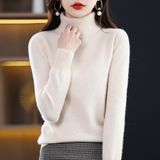 Elvarise - Womens Cashmere Turtleneck Knit Sweater