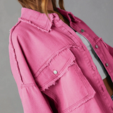 Ismeriah - Womens Oversized Cotton Denim Jacket