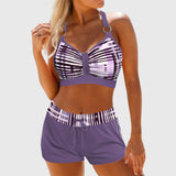 Serenya - Ribbed High Waisted Bikini Swimsuit