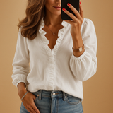 Hailey – Elegant Ruffle Womens Blouse