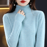 Elvarise - Womens Cashmere Turtleneck Knit Sweater