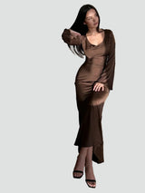 Élanor – Satin Silk Maxi Evening Dress