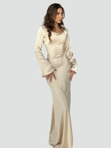 Élanor – Satin Silk Maxi Evening Dress