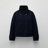 Cirelle - Women Double Breasted Short Coat