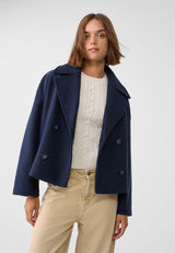 Elvarine - Women Double Breasted Short Jacket