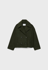 Elvarine - Women Double Breasted Short Jacket