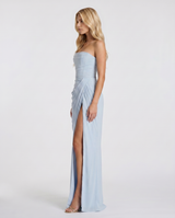 Cyrana Ruched Maxi Dress - Glacier Blue