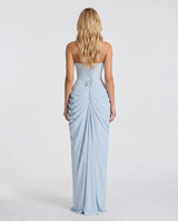 Cyrana Ruched Maxi Dress - Glacier Blue