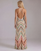 Phoebe Boho Crochet Maxi Dress - Multicolor