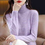 Elvarise - Womens Cashmere Turtleneck Knit Sweater