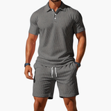 Adamor – Men's Polo Shirt And Shorts Casual Set