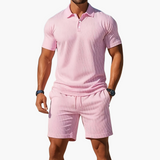 Adamor – Men's Polo Shirt And Shorts Casual Set